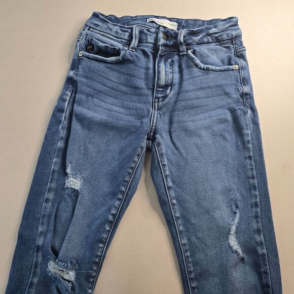 KanCan Jeans Women's 24 Blue Medium Wash Distressed Skinny Ankle - Picture 12 of 16